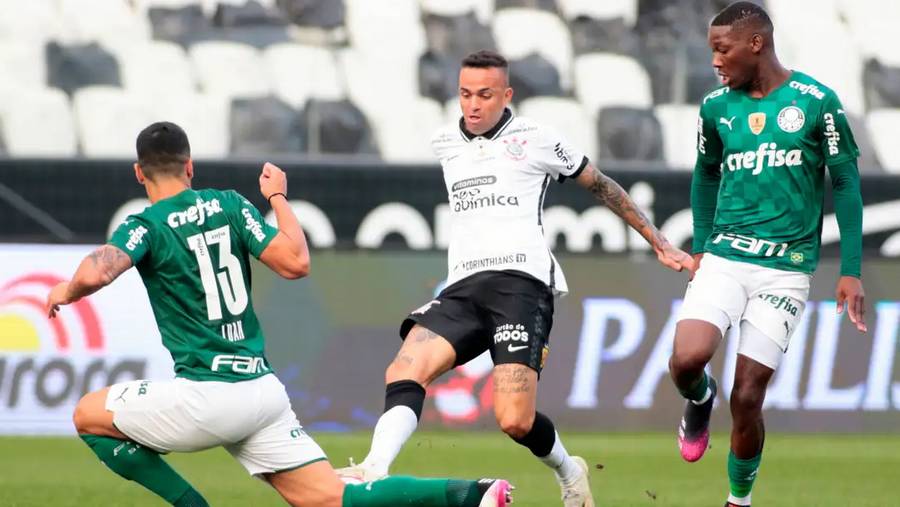 TIMÃO HERÓICO! Corinthians empata com Palmeiras mesmo com dois jogadores a menos e zagueiro improvisado no gol em clássico épico